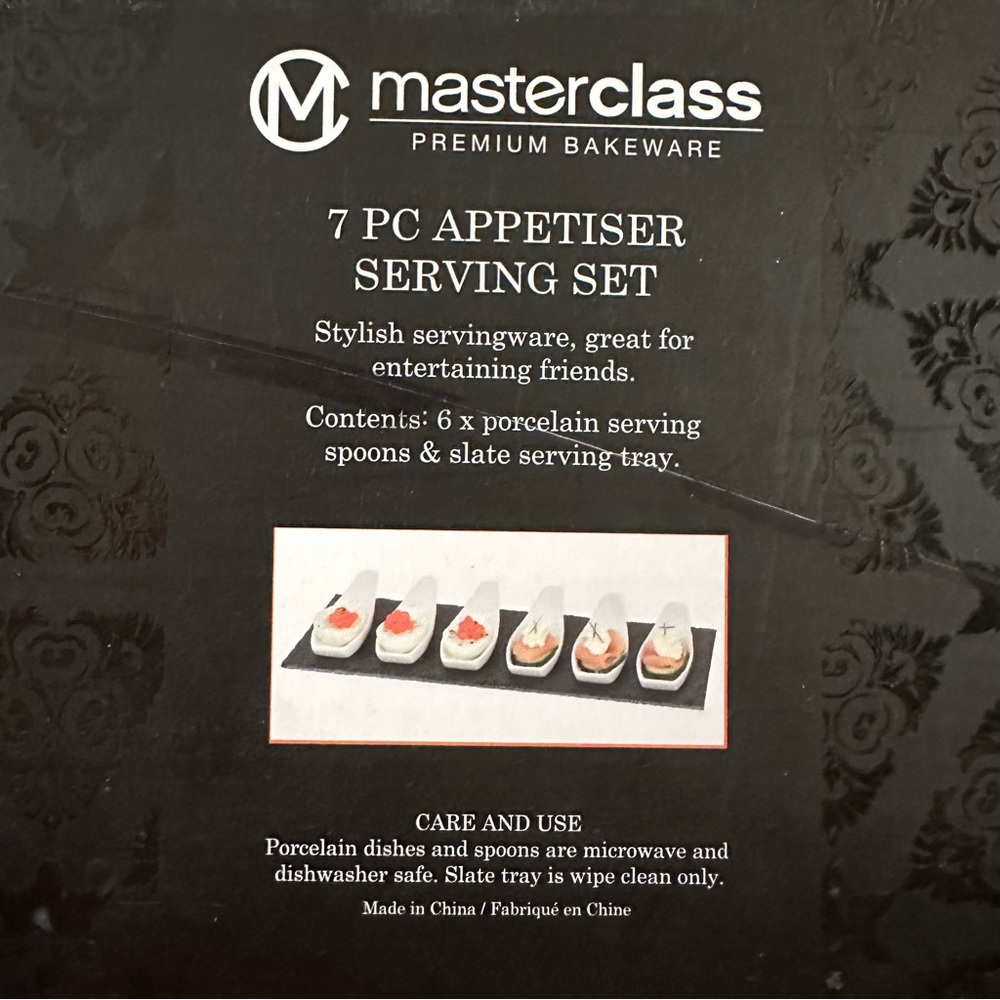 NIB - MasterClass Appetizer Servers w/ Slate Tray - Picture 5 of 6